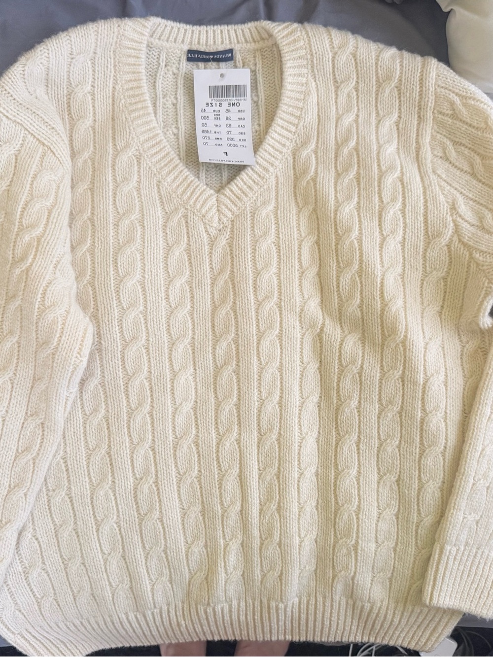 Brandy Melville Cream Sweater NWT